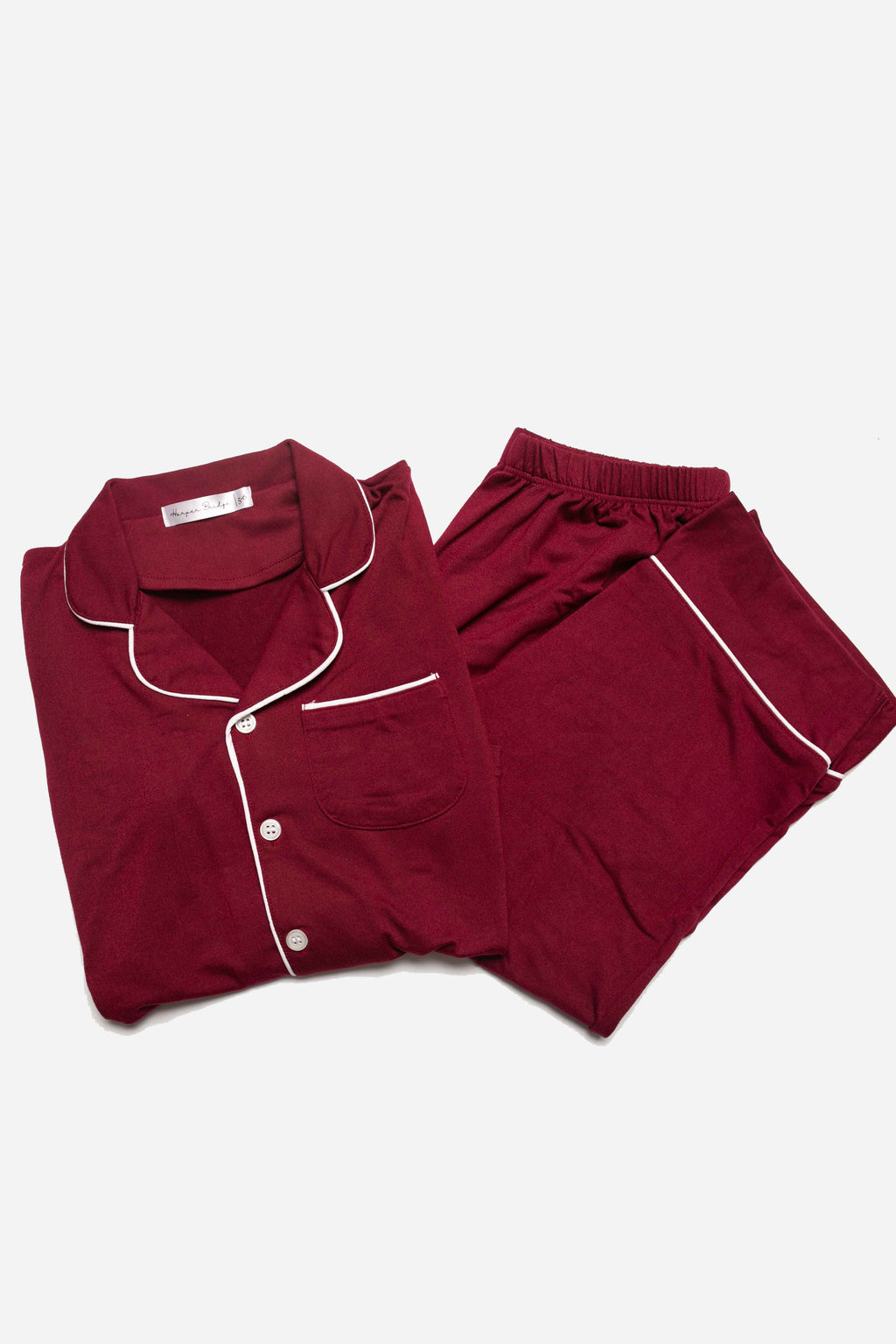 Cozy Wine Red Kids's Pajama Set