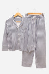 Navy White Gingham Cozy Cotton Pajama Set