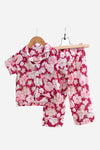 Charis Red Floral in Cotton Air Boxer Set For Kids