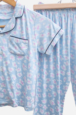Ysa Blue Cotton Flex Pajama Set For Kids