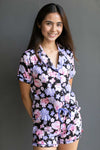 Adelle Violet Floral In Cotton Air Boxer Set