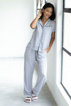 Classic Pinstripe Pajama Set in Cotton Air Fabric