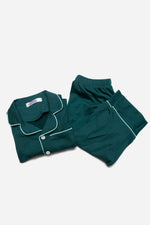 Cozy Emerald Green Kid's Pajama Set