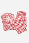 Cozy Red Gingham Men's Pajama or Boxer Set