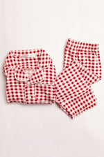 Cozy Red Gingham Kid's Pajama Set